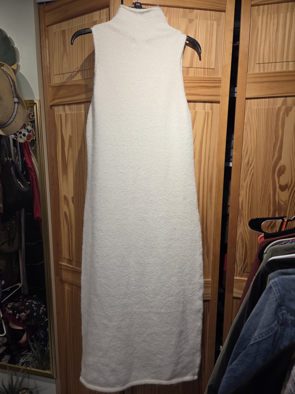 Target-future Collective Limited Release Sleeveless Cream Turtleneck Maxi Dress